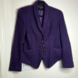 Vintage Georgiou Collection Purple Blazer size 6P.